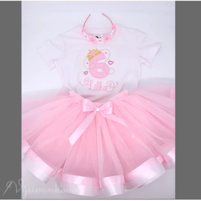 Narodeninový set Princess tričko, tutu suknička a čelenka