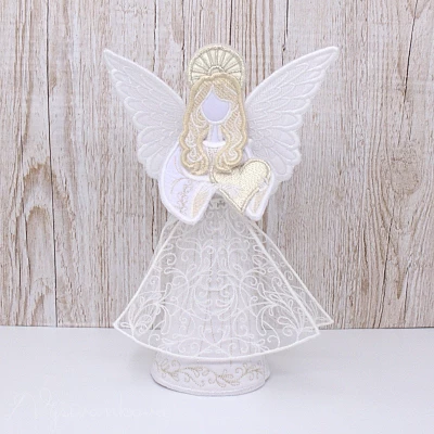 Vyšívaný 3D anjelik,  24 cm
