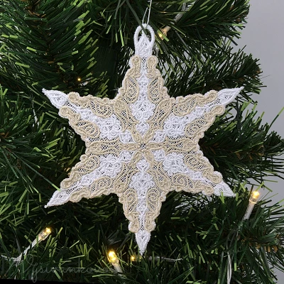 Vyšívaná hviezda  16 cm -  vzor č. 2