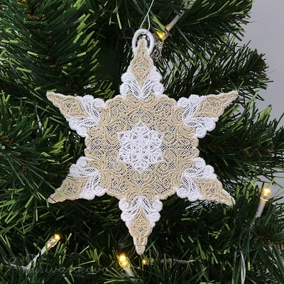 Vyšívaná hviezda  16 cm -  vzor č. 3