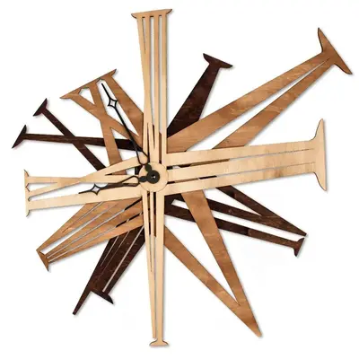 Wooden Roman Numerals Wall Clock