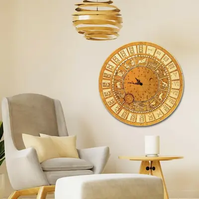 Venetian Zodiac Wooden Wall Clock