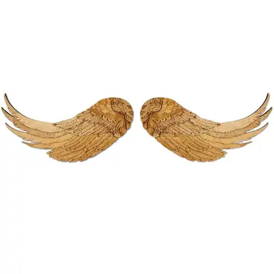 Layered Wooden Angel Wings for Home Décor