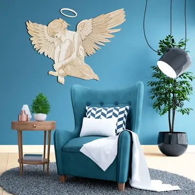 Guardian Angel of Children Wooden Wall Art