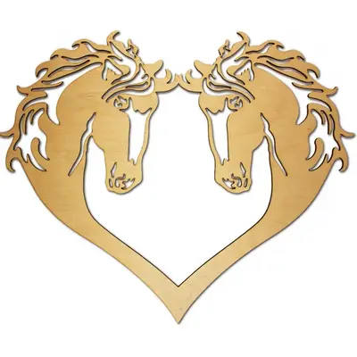 Heart-Shaped Horse Decor