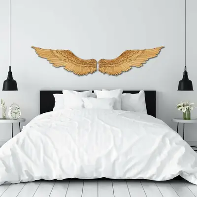 Wooden  Angel Wings - Symbol of Freedom and Grace