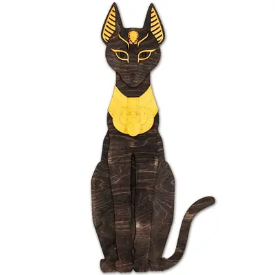Egyptian Cat Multilayered Wooden Wall Art