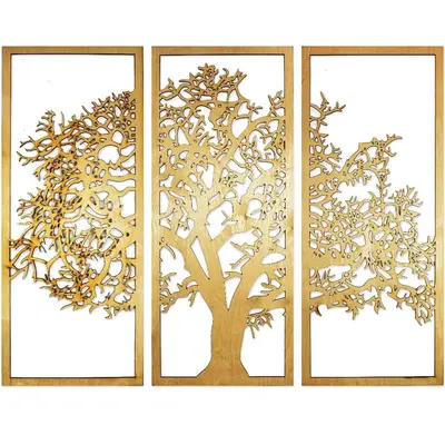 Triptych Tree Wall Decor