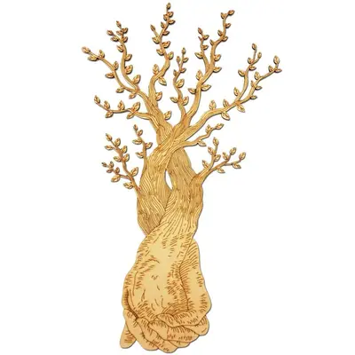 Entwined Hands Tree Wall Decor