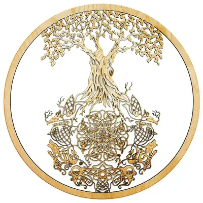 Nordic Style Wooden Tree of Life