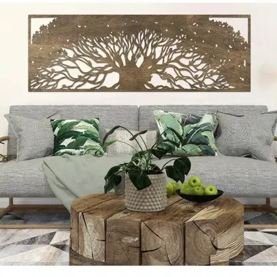 Family Unity Oak Tree Wall Art – Symbol of Togetherness and Connection