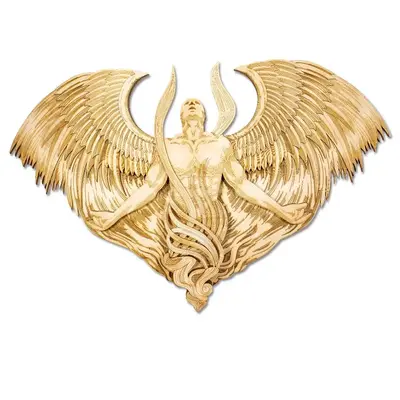 "Redeemed" - Eight-Layer Wooden Angel Wall Art