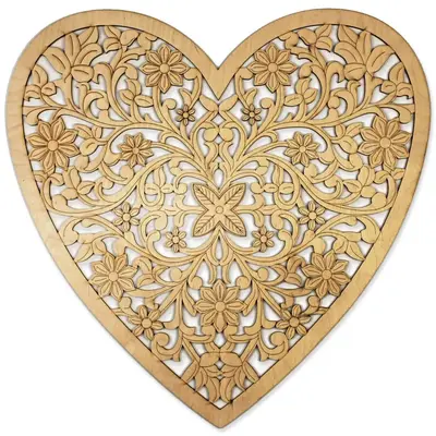 Heart-Shaped Wooden Wall Art