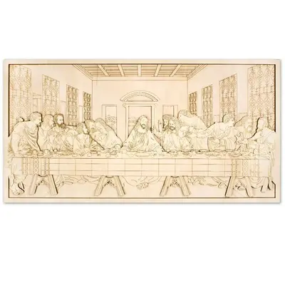 Multi-Layered Wooden Wall Art - Da Vinci's "The Last Supper
