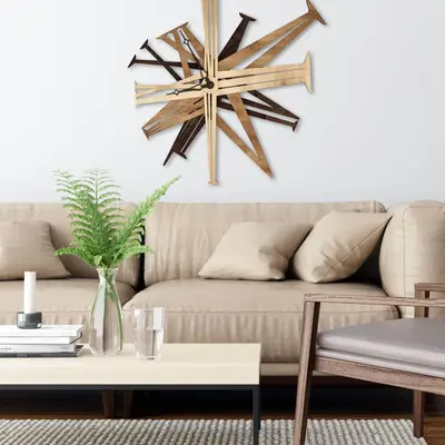 Wooden Roman Numerals Wall Clock