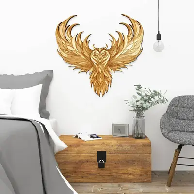 Owl Multilayered Wooden Wall Decoration