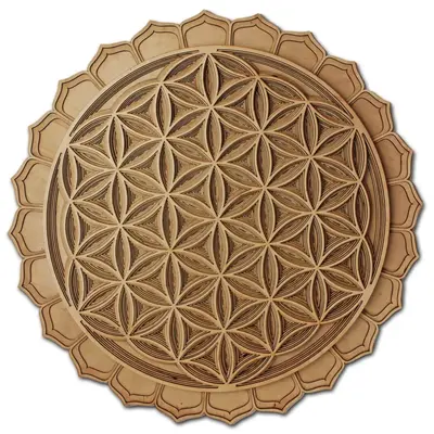 Flower of Life Design - Multi-Layered Wooden Wall Art