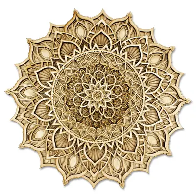 Exquisite Layered Sun Mandala Wooden Wall Art