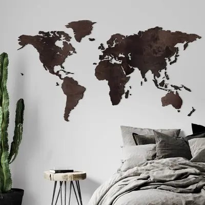 2D Wooden World Map