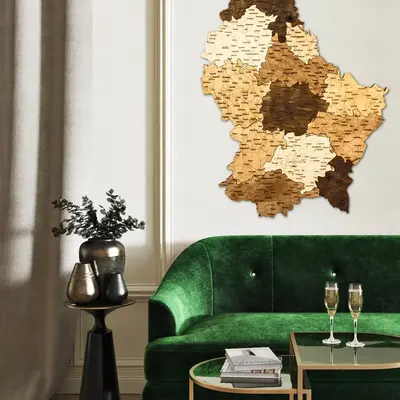 Luxembourg Wooden Wall Map