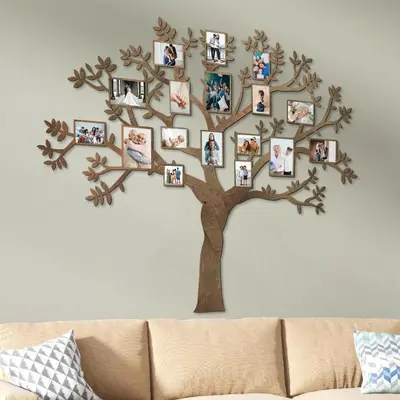 Family Tree with 17 Photo Frames