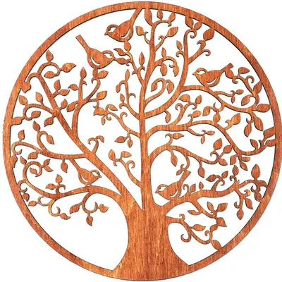 Tree of Life with 5 Birds