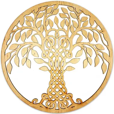 Tree of Life with Woven Roots and Trunk