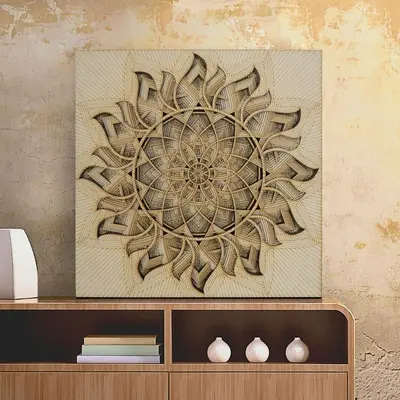 Sun Mandala - 9-Layer 3D Wooden Wall Art
